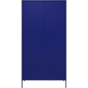 Rio Branwell Steel 2 - Door Cabinet Navy Blue 180cm H X 90cm W X 50cm D Rio Branwell Steel 2 - Door Cabinet Navy Blue 180cm H X 90cm W X 50cm D