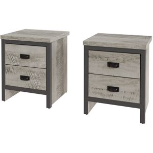 Rio Gerber Manufactured Wood Bedside Table Grey 52.2cm H X 43cm W X 39.5cm D Rio Gerber Manufactured Wood Bedside Table Grey 52.2cm H X 43cm W X 39.5cm D