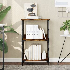 Borough Wharf Holweg 50cm W Steel Standard Bookcase Smoked Oak (3 Shelves) 82 cm H x 50 cm W x 33 cm D Borough Wharf Holweg 50cm W Steel Standard Bookcase Smoked Oak (3 Shelves) 82 cm H x 50 cm W x 33 cm D