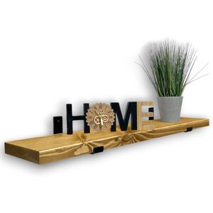 Brambly Cottage Beyerville Wooden Shelf Handcrafted Wall-Mounted, Handmade Decorative Kitchen, Living Room Decor Dark Oak 4.5cm H x 140cm W x 22cm D Brambly Cottage Beyerville Wooden Shelf Handcrafted Wall-Mounted, Handmade Decorative Kitchen, Living Room Decor Dark Oak 4.5cm H x 140cm W x 22cm D