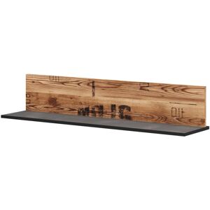 Rio Camilo Floating Shelf Oak;Raw Steel 26cm H X 110cm W X 22cm D Rio Camilo Floating Shelf Oak;Raw Steel 26cm H X 110cm W X 22cm D