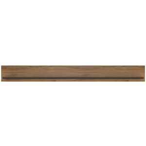 Ebern Designs Counts Wall Shelf Walnut/Black 22cm H x 197cm W x 20.7cm D Ebern Designs Counts Wall Shelf Walnut/Black 22cm H x 197cm W x 20.7cm D