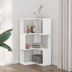 17 Stories Corner Bookcase 3-Tier White 50X50x102 Cm Engineered Wood White (4 Shelves) 102cm H x 50cm W x 50cm D 17 Stories Corner Bookcase 3-Tier White 50X50x102 Cm Engineered Wood White (4 Shelves) 102cm H x 50cm W x 50cm D