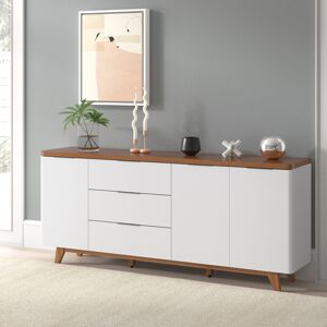 George Oliver Arriaga 180cm 3 Drawer Sideboard Brown;White 77.4cm H X 180cm W X 39cm D George Oliver Arriaga 180cm 3 Drawer Sideboard Brown;White 77.4cm H X 180cm W X 39cm D