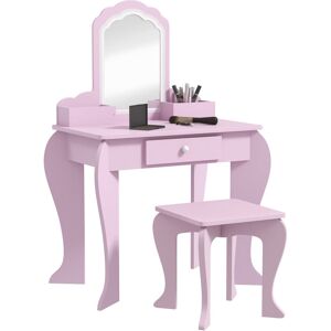Zoomie Kids Oaklynn Kids Dressing Table Set Pink 86cm H X 55cm W X 36cm D Zoomie Kids Oaklynn Kids Dressing Table Set Pink 86cm H X 55cm W X 36cm D