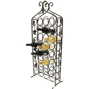 Rosalind Wheeler Camelot 32 Bottle Floor Wine Bottle Rack in Black Black 106cm H X 44cm W X 24cm D Rosalind Wheeler Camelot 32 Bottle Floor Wine Bottle Rack in Black Black 106cm H X 44cm W X 24cm D