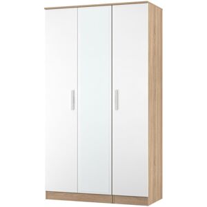 Welcome Furniture Fully Assembled Contrast 2 Door Wardrobe White/Oak 197cm H X 74cm W X 53cm D Welcome Furniture Fully Assembled Contrast 2 Door Wardrobe White/Oak 197cm H X 74cm W X 53cm D