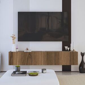 Brayden Studio Emma Floating Tv Stand Up To 80" Tvs Modern Tv Table Wall Mount Console Media Storage Cabinet Dark Brown Wood 78" Brayden Studio Emma Floating Tv Stand Up To 80" Tvs Modern Tv Table Wall Mount Console Media Storage Cabinet Dark Brown Wood 78"
