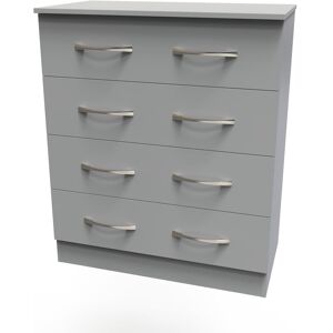 Brayden Studio Fully Assembled Alinuswe 4 - Drawer Chest of Drawers Dusk Grey 88.5cm H X 76.5cm W X 41.5cm D Brayden Studio Fully Assembled Alinuswe 4 - Drawer Chest of Drawers Dusk Grey 88.5cm H X 76.5cm W X 41.5cm D