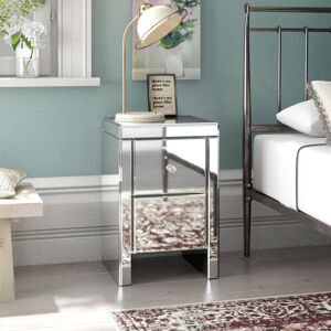 Etta Avenue Zack 2 Drawer Bedside Table Silver 60cm H X 40cm W X 40cm D Etta Avenue Zack 2 Drawer Bedside Table Silver 60cm H X 40cm W X 40cm D