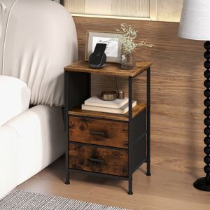 Borough Wharf 38 W Bedside Table Brown 60cm H X 38cm W X 30cm D Borough Wharf 38 W Bedside Table Brown 60cm H X 38cm W X 30cm D