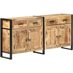 Alpen Home Romford 172 Cm Wide 4 Drawer Mango Wood Sideboard Natural/Black 80cm H X 172cm W X 35cm D Alpen Home Romford 172 Cm Wide 4 Drawer Mango Wood Sideboard Natural/Black 80cm H X 172cm W X 35cm D