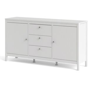 Ebern Designs Cynsere 151.2 Cm Wide 3 Drawer Sideboard White 79.7cm H X 151.2cm W X 38.4cm D Ebern Designs Cynsere 151.2 Cm Wide 3 Drawer Sideboard White 79.7cm H X 151.2cm W X 38.4cm D