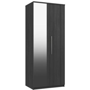 Ebern Designs Mcginley 2 Door Wardrobe Graphite 185.2cm H X 76.3cm W X 52.3cm D Ebern Designs Mcginley 2 Door Wardrobe Graphite 185.2cm H X 76.3cm W X 52.3cm D