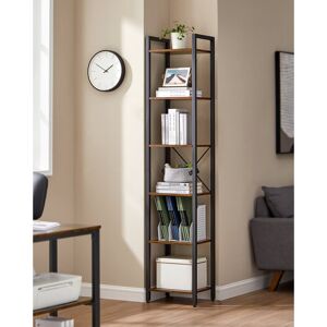 Borough Wharf Lakesha Etagere Bookcase Rustic Brown/Black 187.5cm H x 40cm W x 30cm D Borough Wharf Lakesha Etagere Bookcase Rustic Brown/Black 187.5cm H x 40cm W x 30cm D