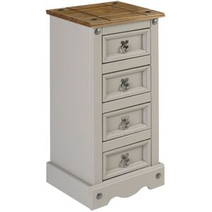 Brambly Cottage Bridewell 4 Drawer Bedside Table Grey 74cm H X 35cm W X 33cm D Brambly Cottage Bridewell 4 Drawer Bedside Table Grey 74cm H X 35cm W X 33cm D