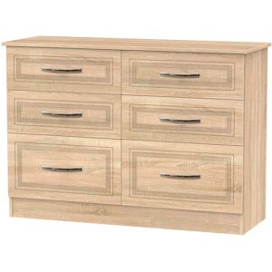 17 Stories Fully Assembled Hawthorn 6 Drawer Chest Bardolino Oak 78.8cm H X 112cm W X 41.5cm D 17 Stories Fully Assembled Hawthorn 6 Drawer Chest Bardolino Oak 78.8cm H X 112cm W X 41.5cm D