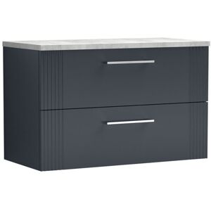 Nuie Deco 805mm Wall Hung Single Vanity Satin Anthracite 50cm H X 80.5cm W X 39cm D Nuie Deco 805mm Wall Hung Single Vanity Satin Anthracite 50cm H X 80.5cm W X 39cm D