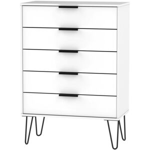Corrigan Studio Fully Assembled Menifee 5 Drawer 76.5Cm W Chest of Drawers White 107.5cm H X 76.5cm W X 41.5cm D Corrigan Studio Fully Assembled Menifee 5 Drawer 76.5Cm W Chest of Drawers White 107.5cm H X 76.5cm W X 41.5cm D