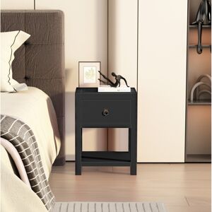 Breakwater Bay Chavez Solid + Manufactured Wood Bedside Table Black 55cm H X 41cm W X 35cm D Breakwater Bay Chavez Solid + Manufactured Wood Bedside Table Black 55cm H X 41cm W X 35cm D