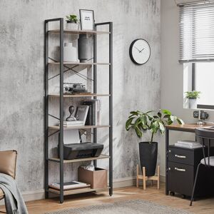 Rio Beufort Bookcase Grey/Black 186cm H X 66cm W X 30cm D Rio Beufort Bookcase Grey/Black 186cm H X 66cm W X 30cm D