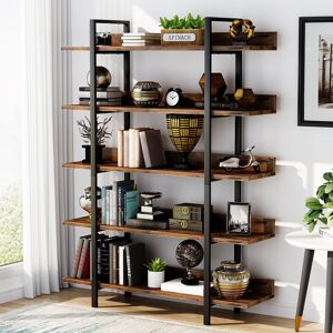 Borough Wharf Bookshelf Bookcase Storage Rack Standing Shelf 5-Tier Industrial Bookcase Honesdale Brown 180cm H X 105cm W X 30cm D Borough Wharf Bookshelf Bookcase Storage Rack Standing Shelf 5-Tier Industrial Bookcase Honesdale Brown 180cm H X 105cm W X 30cm D