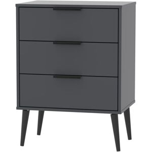 Norden Home Fully Assembled Euart 3 Drawer Chest Graphite/Black 74cm H X 57.5cm W X 39.5cm D Norden Home Fully Assembled Euart 3 Drawer Chest Graphite/Black 74cm H X 57.5cm W X 39.5cm D