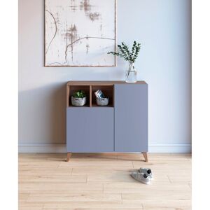 Ebern Designs 12 Pair Shoe Storage Cabinet Walnut/Blue 12 Ebern Designs 12 Pair Shoe Storage Cabinet Walnut/Blue 12