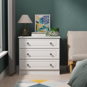 August Grove Fully Assembled Meansville 3 Drawer Chest White 69.5cm H X 76.5cm W X 41.5cm D August Grove Fully Assembled Meansville 3 Drawer Chest White 69.5cm H X 76.5cm W X 41.5cm D