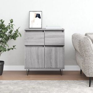 George Oliver Isa Rectangle Cabinet Accent Chest Grey/Sonoma 70cm H X 60cm W X 35cm D George Oliver Isa Rectangle Cabinet Accent Chest Grey/Sonoma 70cm H X 60cm W X 35cm D