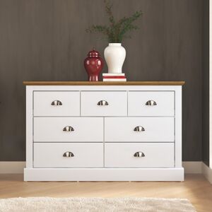 Brambly Cottage Sufy Octave 7 Drawer Chest White 73.6cm H X 119cm W X 35.30cm D Brambly Cottage Sufy Octave 7 Drawer Chest White 73.6cm H X 119cm W X 35.30cm D