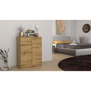 Wade Logan Spacek 2 Drawer 70Cm W Combi Chest Artisan oak 97cm H X 70cm W X 40cm D Wade Logan Spacek 2 Drawer 70Cm W Combi Chest Artisan oak 97cm H X 70cm W X 40cm D