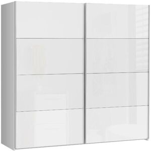Zipcode Design Dominey 2 Door Sliding Wardrobe Glossy White 210cm H x 220cm W x 61cm D Zipcode Design Dominey 2 Door Sliding Wardrobe Glossy White 210cm H x 220cm W x 61cm D