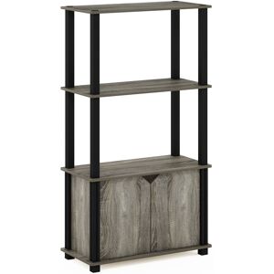 Ebern Designs Dontaz Bookcase French Oak Grey/Black Ebern Designs Dontaz Bookcase French Oak Grey/Black