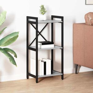 Borough Wharf Bookcase Black Oak 80 X 30 X 153 Cm Engineered Wood Grey (3 Shelves) 83cm H x 40cm W x 30cm D Borough Wharf Bookcase Black Oak 80 X 30 X 153 Cm Engineered Wood Grey (3 Shelves) 83cm H x 40cm W x 30cm D
