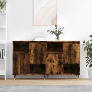 Norden Home Sideboards 2 Pcs Engineered Wood_1 Smoked Oak 70cm H X 120cm W X 35cm D Norden Home Sideboards 2 Pcs Engineered Wood_1 Smoked Oak 70cm H X 120cm W X 35cm D