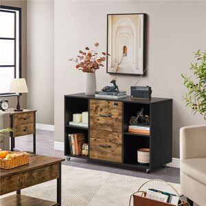 Borough Wharf 66 Cm Storage Cabinet Annajane Black/Rustic Brown 65.5cm H X 100cm W X 40cm D Borough Wharf 66 Cm Storage Cabinet Annajane Black/Rustic Brown 65.5cm H X 100cm W X 40cm D