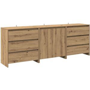 Ebern Designs Gibelly 70Cm Wide 6 Drawer Artisan Oak 75cm H X 70cm W X 40cm D Ebern Designs Gibelly 70Cm Wide 6 Drawer Artisan Oak 75cm H X 70cm W X 40cm D