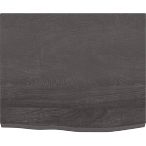 Natur Pur Wall Shelf Treated Solid Wood Oak Dark Brown 4cm H x 60cm W x 50cm D Natur Pur Wall Shelf Treated Solid Wood Oak Dark Brown 4cm H x 60cm W x 50cm D