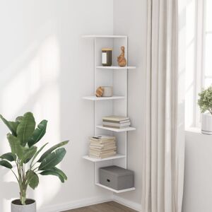 17 Stories Wall Corner Shelf 36.5X36.5X140 Cm Engineered Wood White 17 Stories Wall Corner Shelf 36.5X36.5X140 Cm Engineered Wood White
