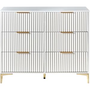 Fairmont Park 6 Drawer Chest WALCOTT Black White 89cm H X 108cm W X 40cm D Fairmont Park 6 Drawer Chest WALCOTT Black White 89cm H X 108cm W X 40cm D