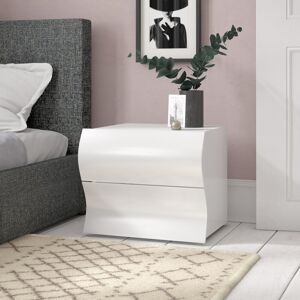 Zipcode Design Colbie 2 Drawer Bedside Table White 104.9cm H X 127cm W X 101.6cm D Zipcode Design Colbie 2 Drawer Bedside Table White 104.9cm H X 127cm W X 101.6cm D