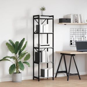 Borough Wharf Bookcase Black Oak 80 X 30 X 153 Cm Engineered Wood Grey (5 Shelves) 153cm H x 40cm W x 30cm D Borough Wharf Bookcase Black Oak 80 X 30 X 153 Cm Engineered Wood Grey (5 Shelves) 153cm H x 40cm W x 30cm D