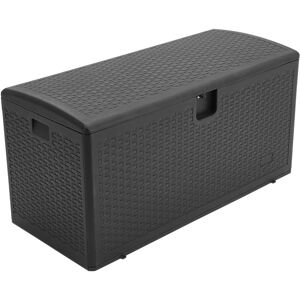ClassicLiving 127cm W 450L Plastic Lockable Deck Box Black 63.5cm H X 127cm W X 56cm D ClassicLiving 127cm W 450L Plastic Lockable Deck Box Black 63.5cm H X 127cm W X 56cm D