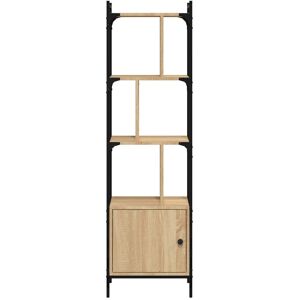 Borough Wharf Moonsu 154.5cm H x 44.5cm W Steel Etagere Bookcase Sonoma Oak Borough Wharf Moonsu 154.5cm H x 44.5cm W Steel Etagere Bookcase Sonoma Oak