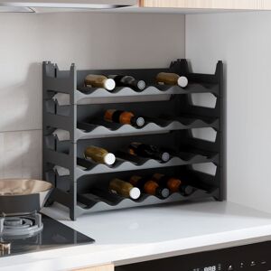 Rebrilliant Bilderback Tabletop/Countertop Wine Bottle Rack in Anthracite Anthracite 52cm H x 60cm W x 26cm D Rebrilliant Bilderback Tabletop/Countertop Wine Bottle Rack in Anthracite Anthracite 52cm H x 60cm W x 26cm D