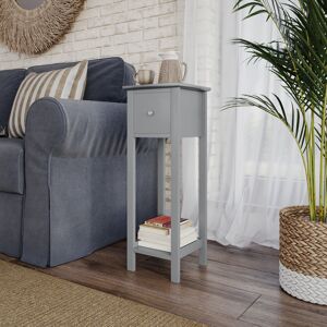 17 Stories Slim Bedside Nightstand Table 1 Storage Drawer Sofa Side Unit Bedroom Furniture Grey 70cm H X 25cm W X 9.84cm D 17 Stories Slim Bedside Nightstand Table 1 Storage Drawer Sofa Side Unit Bedroom Furniture Grey 70cm H X 25cm W X 9.84cm D