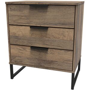 Ebern Designs Fully Assembled Luecinda 3 - Drawer Chest of Drawers Vintage Oak 74cm H X 57.5cm W X 39.5cm D Ebern Designs Fully Assembled Luecinda 3 - Drawer Chest of Drawers Vintage Oak 74cm H X 57.5cm W X 39.5cm D