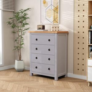 Marlow Home Co. Millsaps 4 Drawer 70Cm W Chest of Drawers Grey/Gold 95cm H X 70cm W X 40cm D Marlow Home Co. Millsaps 4 Drawer 70Cm W Chest of Drawers Grey/Gold 95cm H X 70cm W X 40cm D