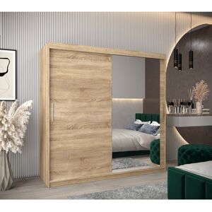 Brayden Studio Asilah 2 Door Manufactured Wood Wardrobe Sonoma Oak 200cm H X 200cm W X 62cm D Brayden Studio Asilah 2 Door Manufactured Wood Wardrobe Sonoma Oak 200cm H X 200cm W X 62cm D